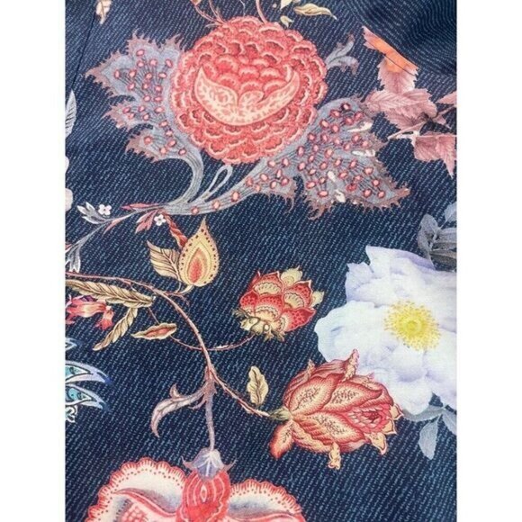 Chico's No-Iron Stretch Flower Print Tunic Blouse Top 0.5 size 4 6 - Picture 6 of 7